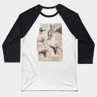 Leonardo Da Vinci Anatomical Drawings Baseball T-Shirt